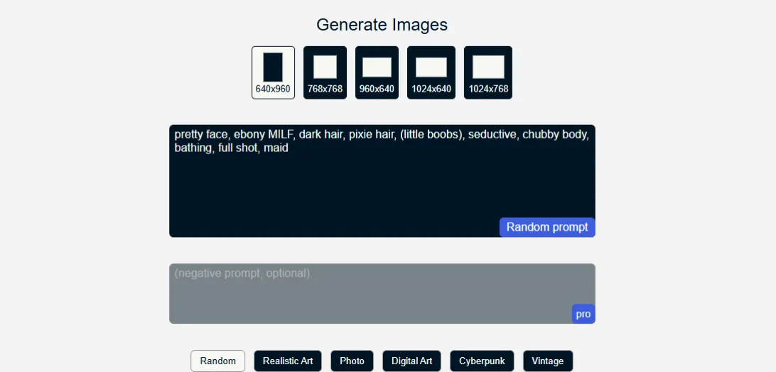 Generate Images Using Spicy.Porn