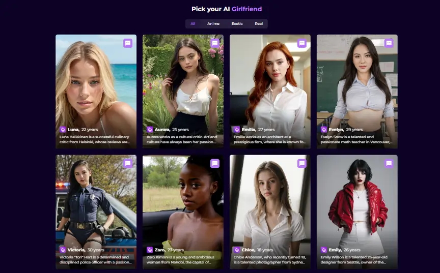 Hottalks.ai Pick your AI Girl