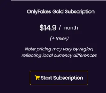 OnlyFakes.app Subscription Plans