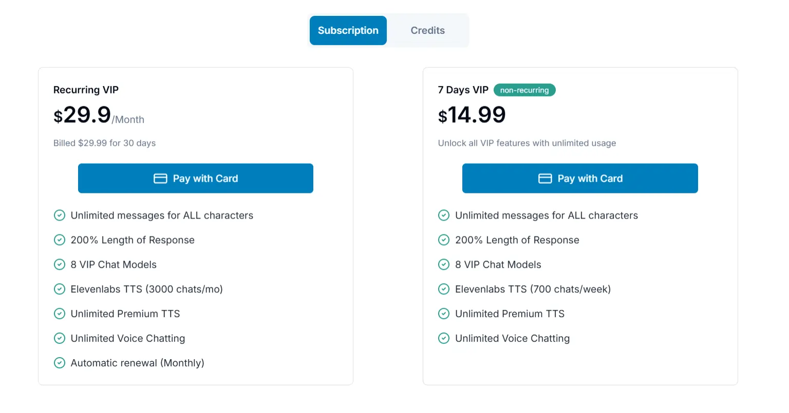 FunTalk AI Pricing