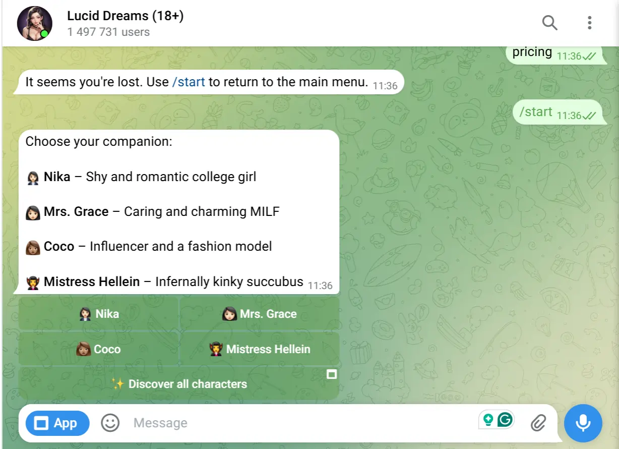 LuciddreamsBot Telegram Bot