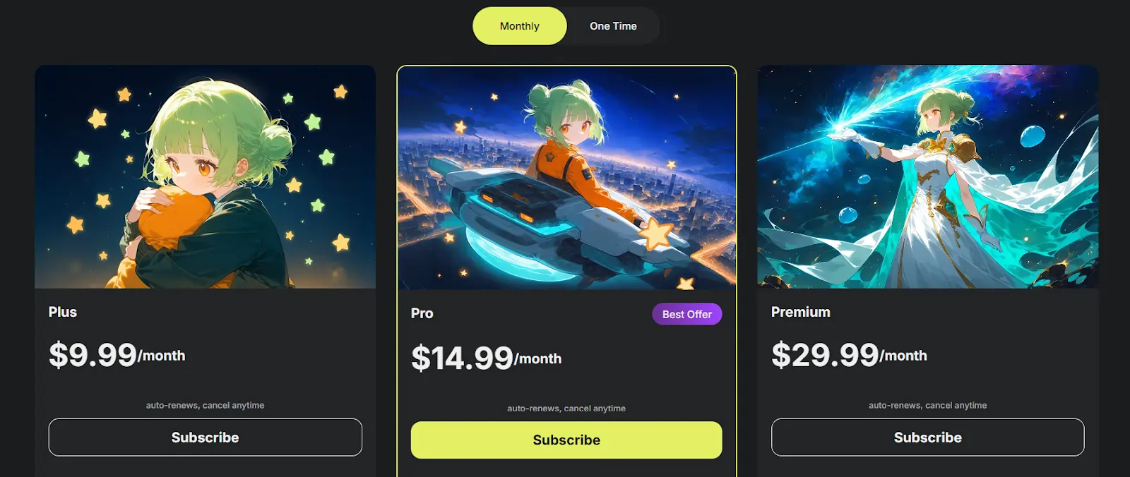 Moescape AI Pricing Plans