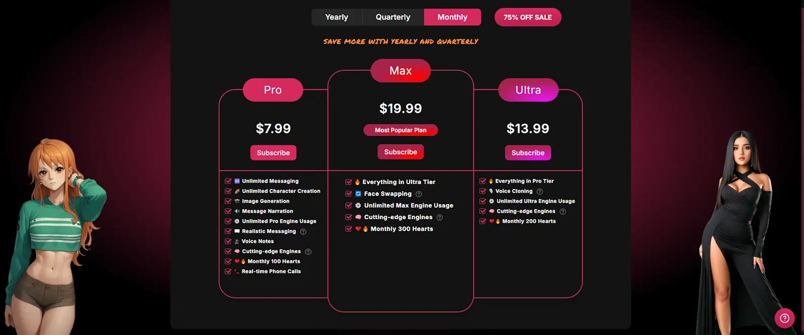 Secret Desire AI Pricing Plans